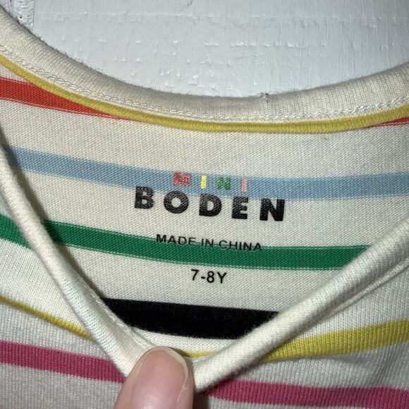 Boden Girl’s Posie Frill Sleeve Dress Chalk Pink Lemonade Size 7-8 - Picture 4 of 5